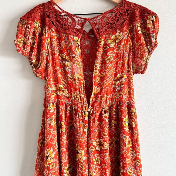 Free People Margot Printed Babydoll Dress | Floral | Size Small | NWT - Picture 13 of 16